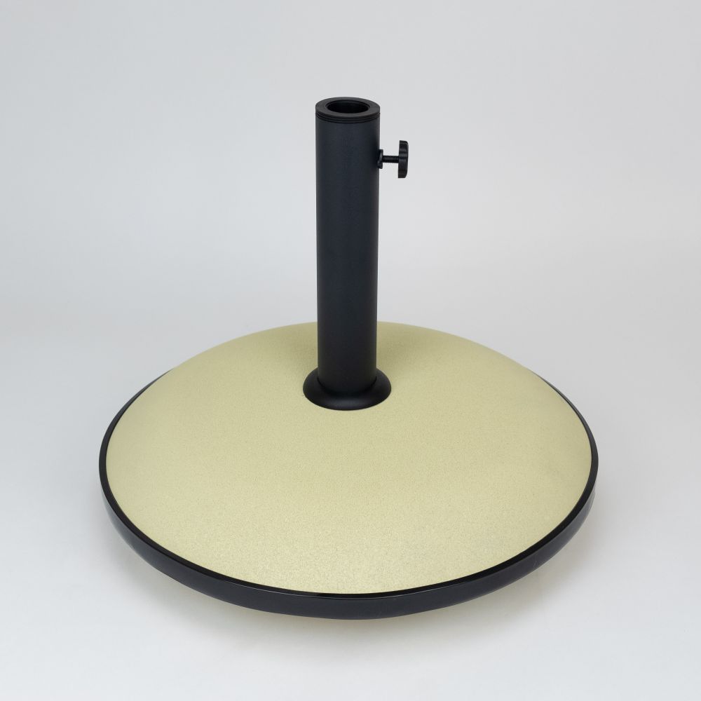 Fiberbuilt Umbrellas & Cushions CB19B 55 lb Beige Concrete Base Fits up to 1.75" Diameter Umbrella Poles